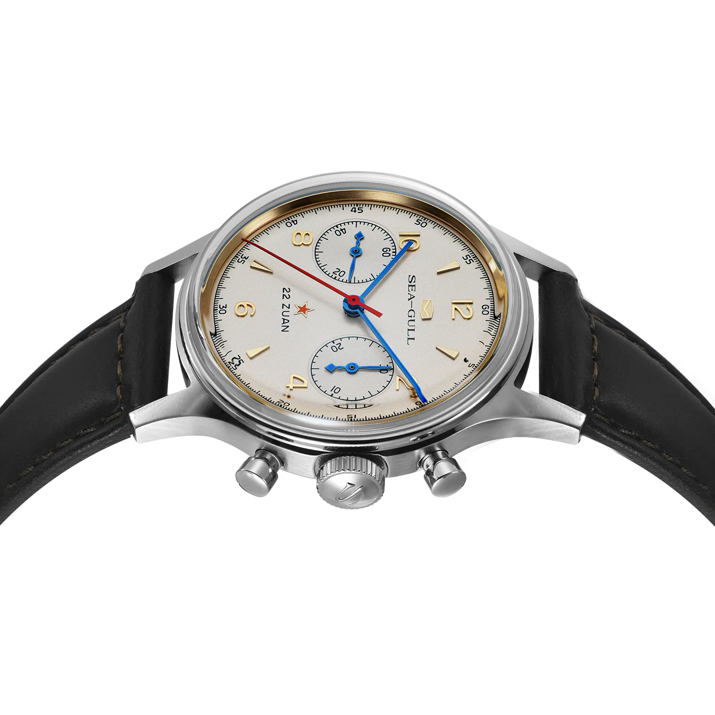Sea-gull 1963 819.17.1963B herreklokke beige 37,3 mm