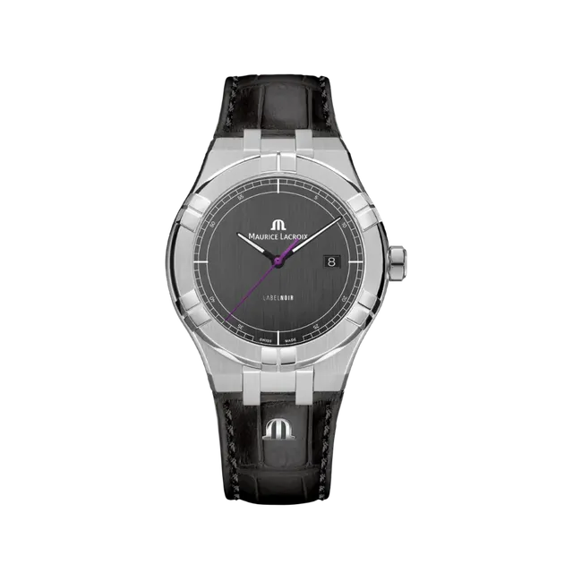Label Noir Aikon Automatic 42MM klokke stål skinn lilla