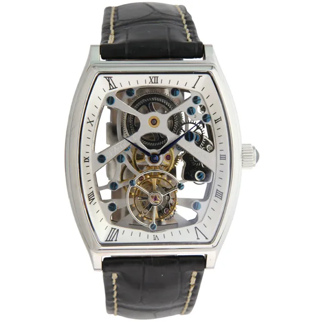 Sea-gull ST8210SK tourbillon klokke hvit skjelett