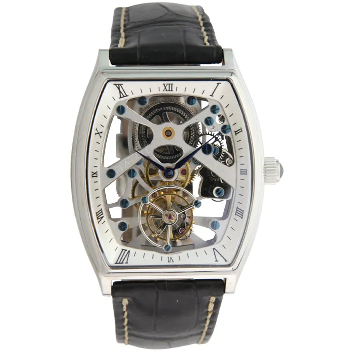 Sea-gull ST8210SK tourbillon klokke hvit skjelett