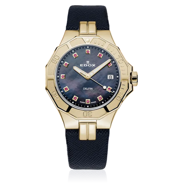 Edox Delfin Diver Date Lady dameklokke