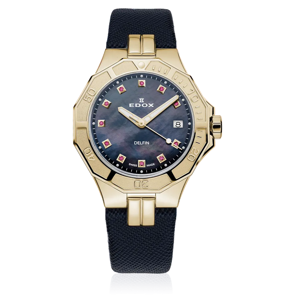 Edox Delfin Diver Date Lady dameklokke