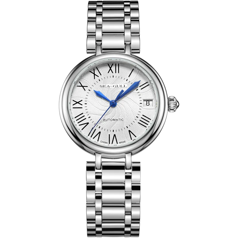 Sea-gull Lady 716.417L dameklokke hvit 32 mm romertall
