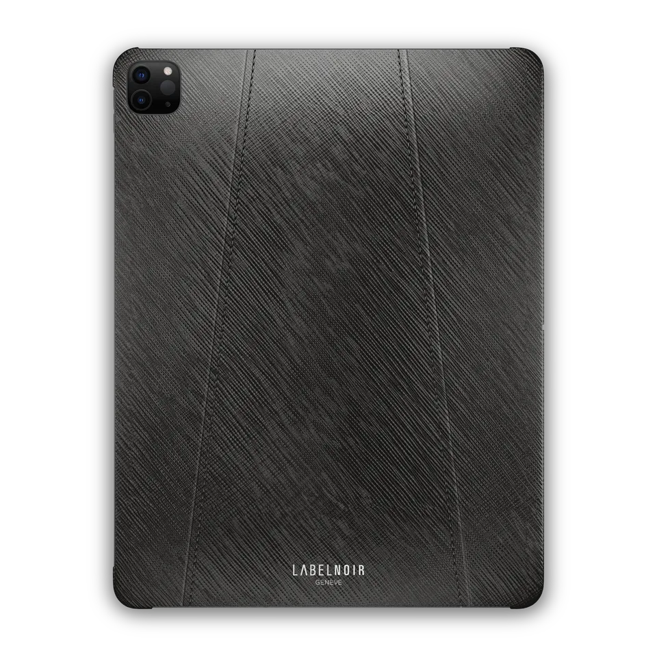 Label Noir iPad Pro 12.9 5th Gen deksel svart saffiano