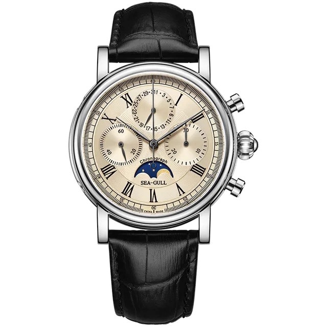 Sea-gull Extraordinary M199S kronograf 41 mm gul