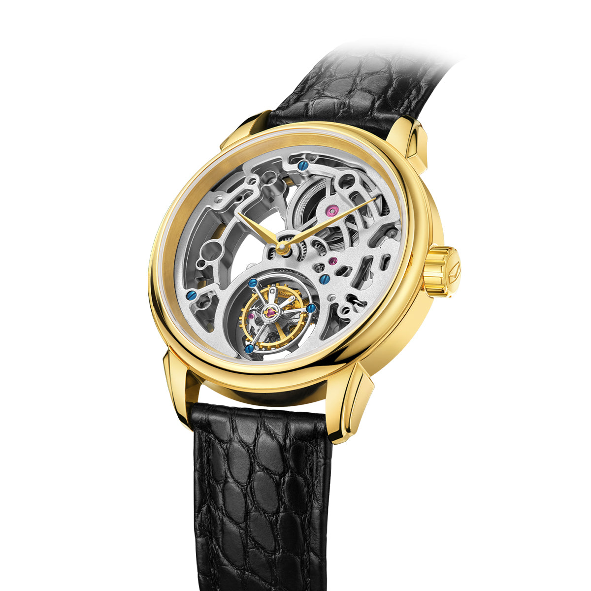 Sea-gull Artisan Heritage 518.98.6200K skjelett herreur gul