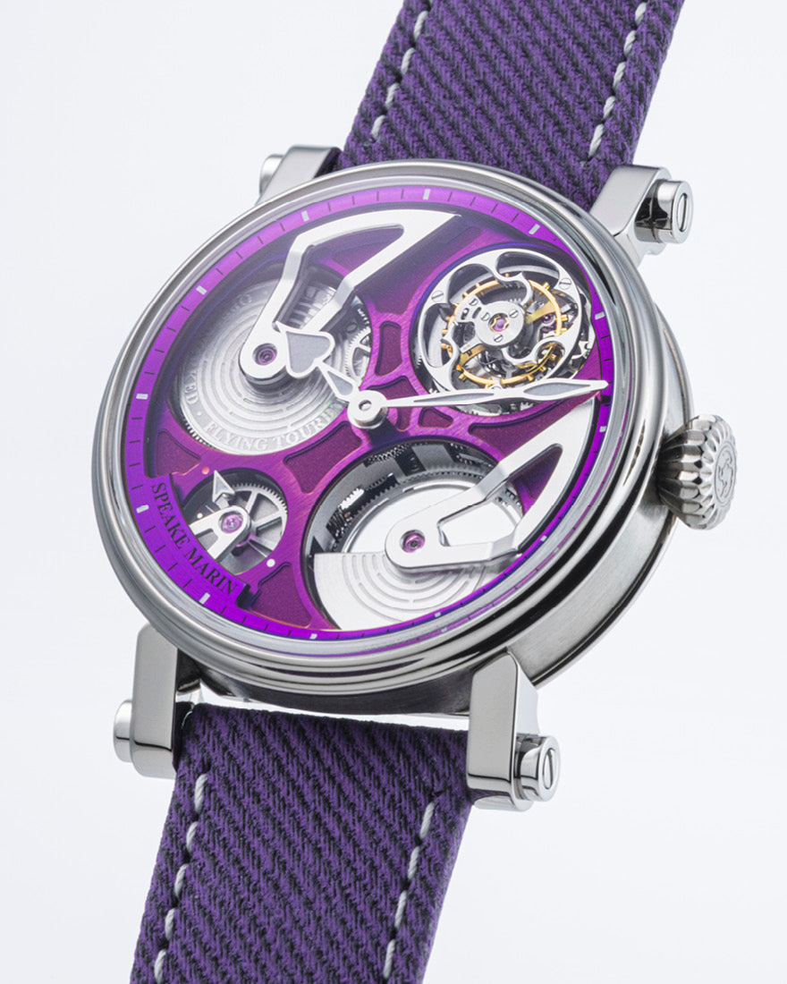 Speake-Marin Piccadilly Tourbillon klokke 42mm lilla
