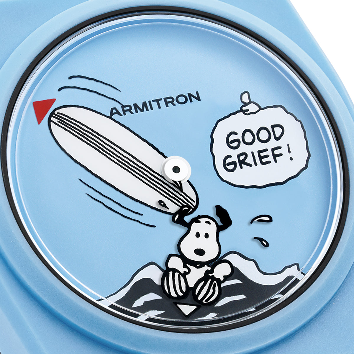 Armitron Peanuts Good Grief 36mm dameklokke blå plast