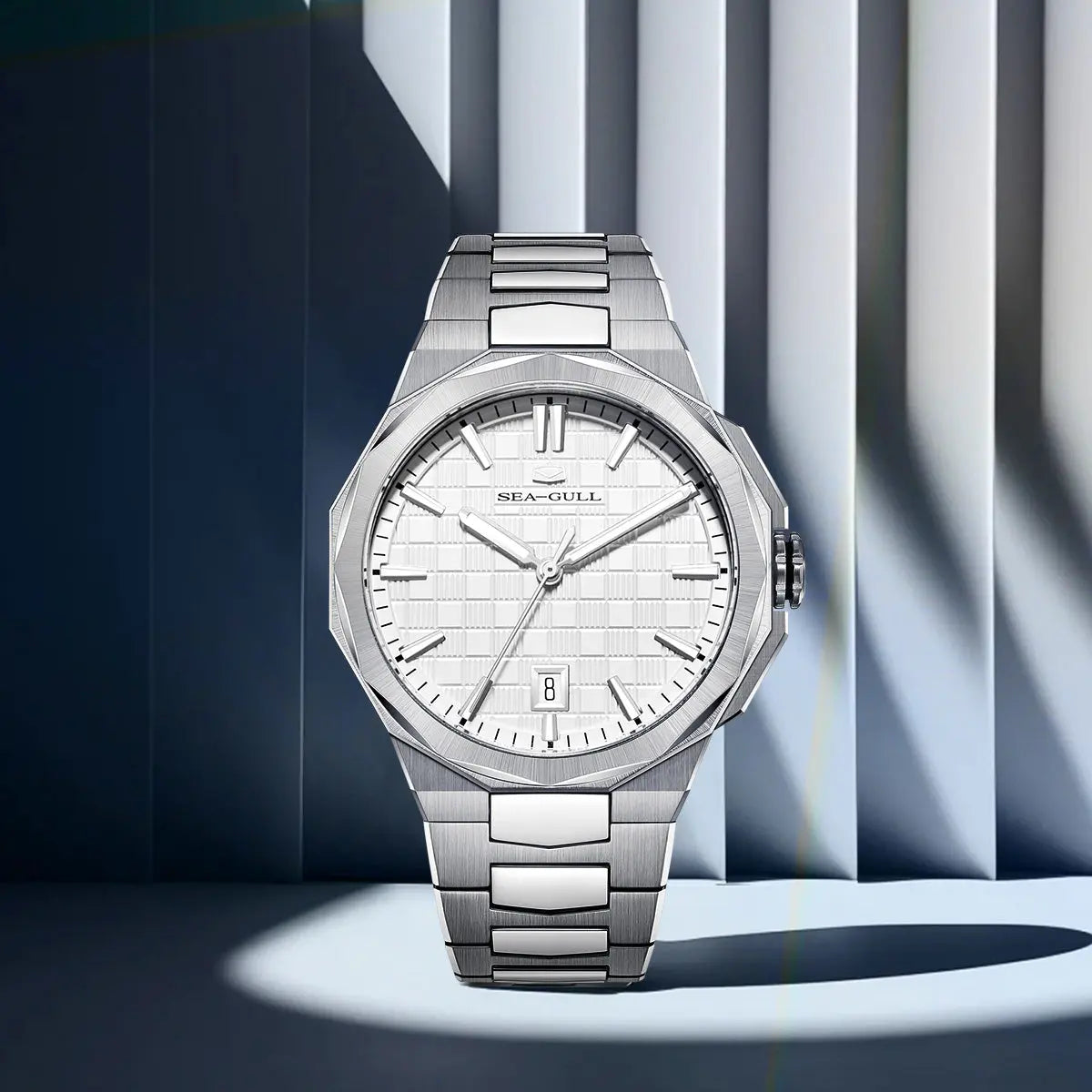 Sea-gull Extraordinary 836.12.1140A klokke hvit 40mm