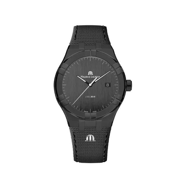 Label Noir Aikon Automatic 42MM klokke sateng sort PVD-lenke