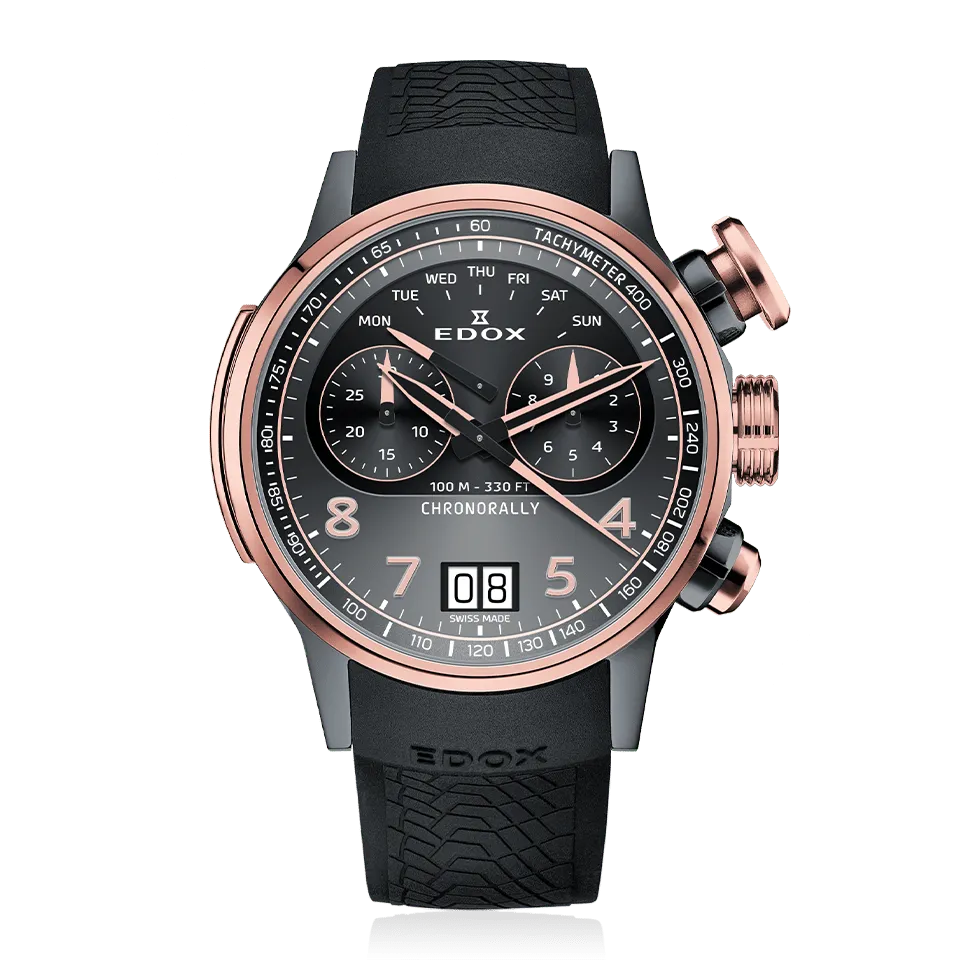 Edox Chronorally Chronograph 45 herreklokke