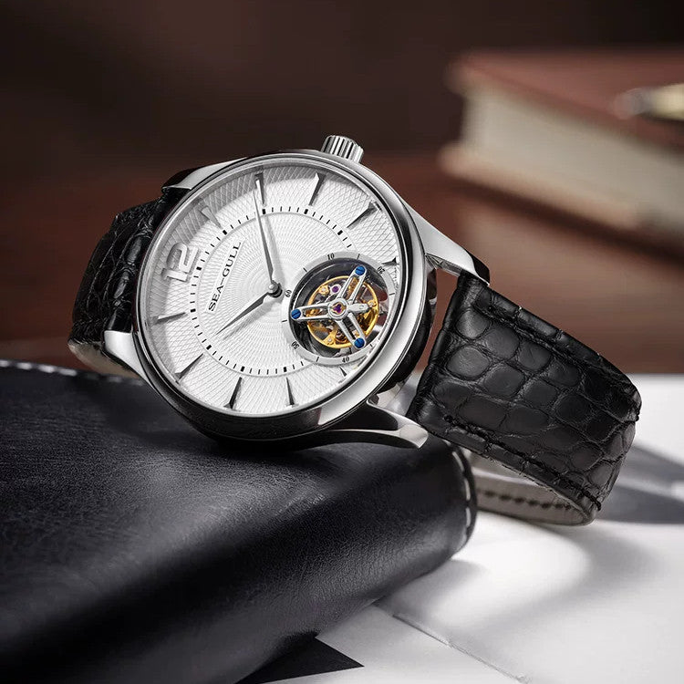 Sea-gull Artisan Heritage 818.17.8810 tourbillon hvit 41mm