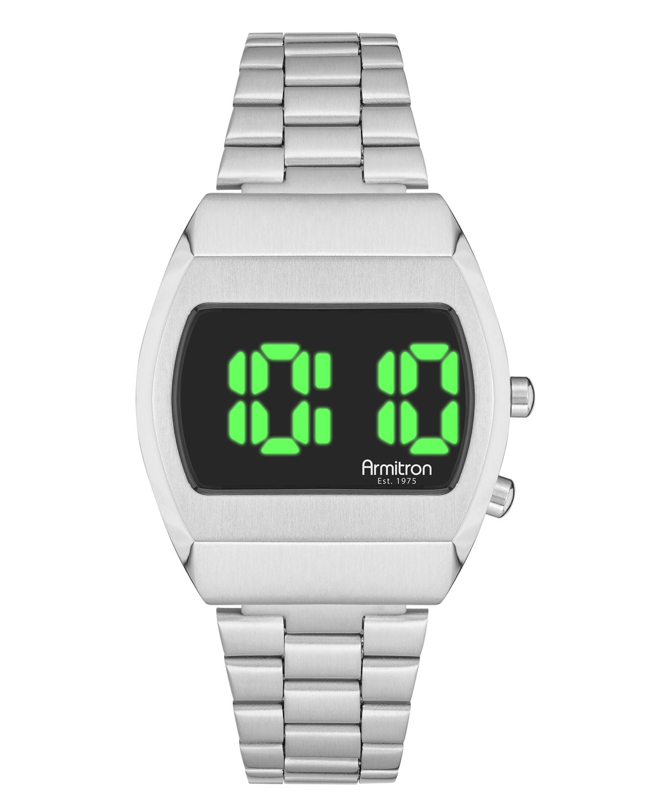 Armitron Griffy 37mm digitalklokke sølv/grønn LED