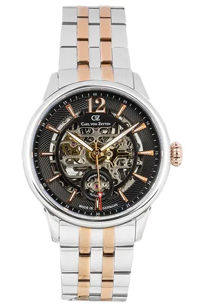 Carl von Zeyten Schramberg CVZ0080BKRM klokke stål svart automatisk