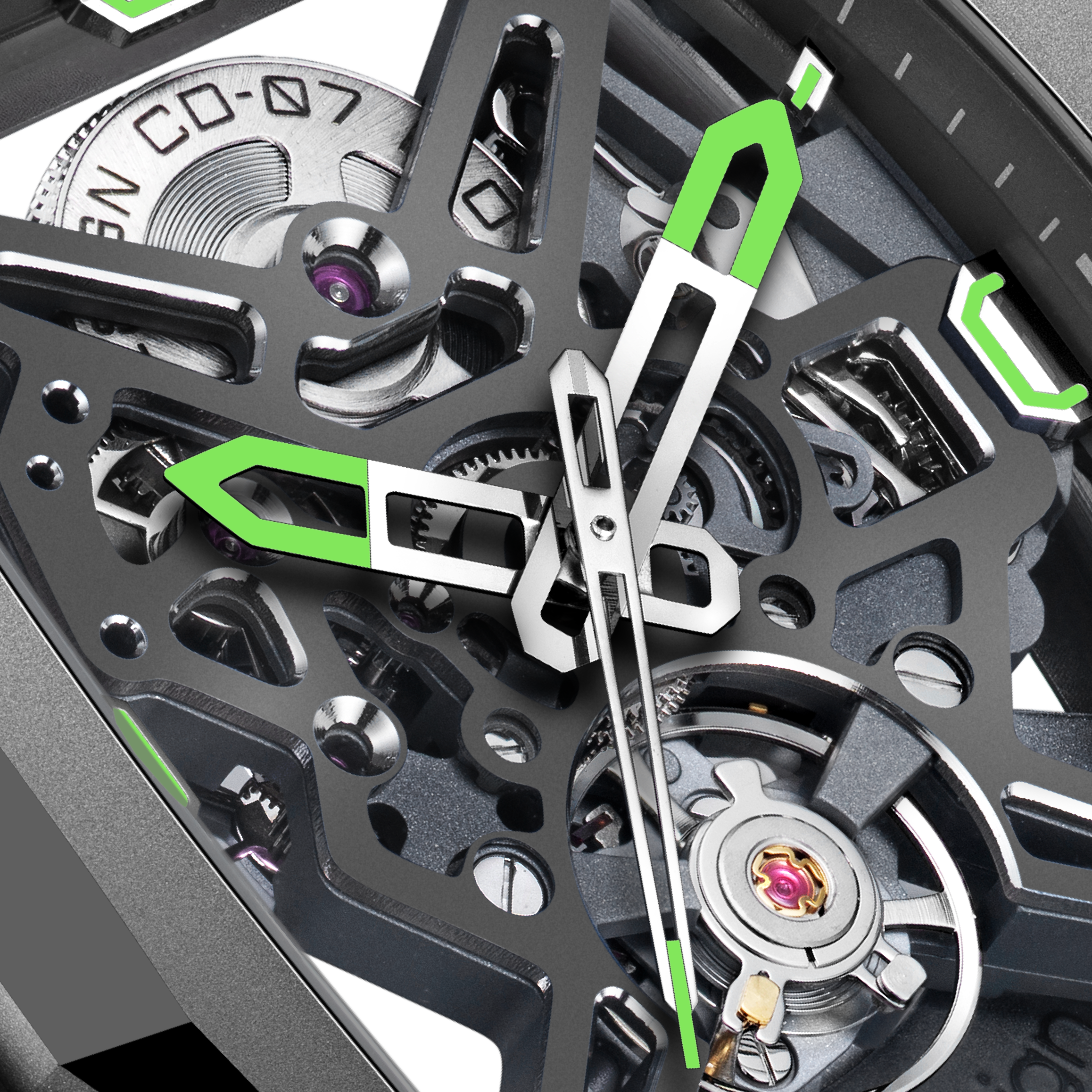CIGA Design Hunter Titanium skjelettklokke blå