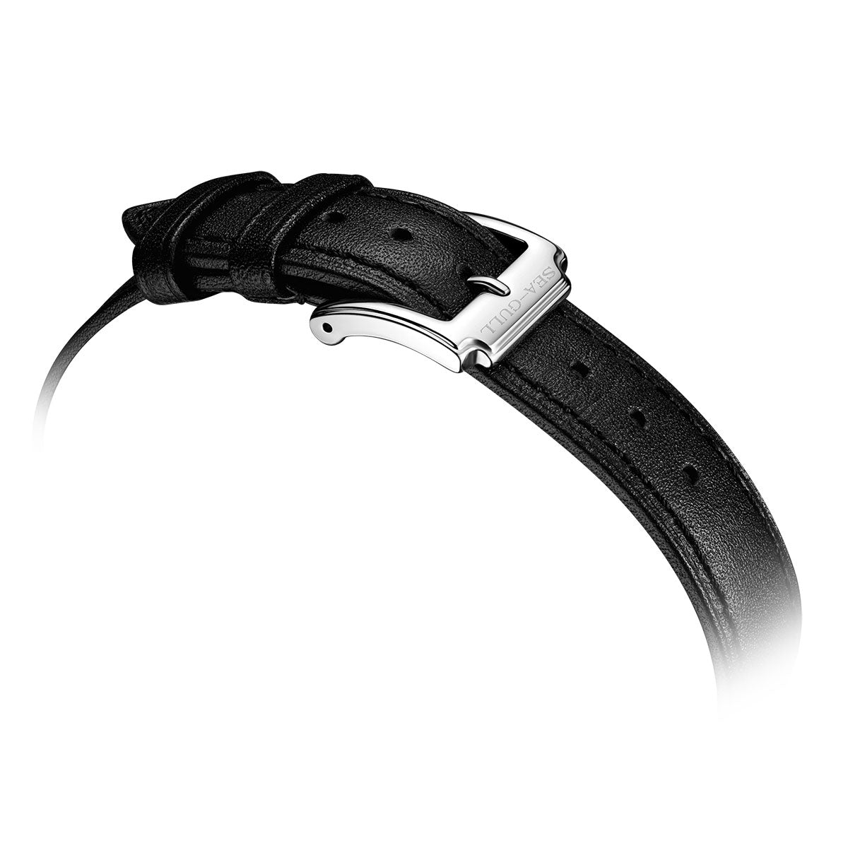 Sea-gull Small Second herreklokke 41mm hvit blå lær