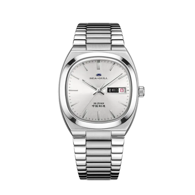 Sea-gull 826.12.1051 dressklokke automatisk hvit 34mm