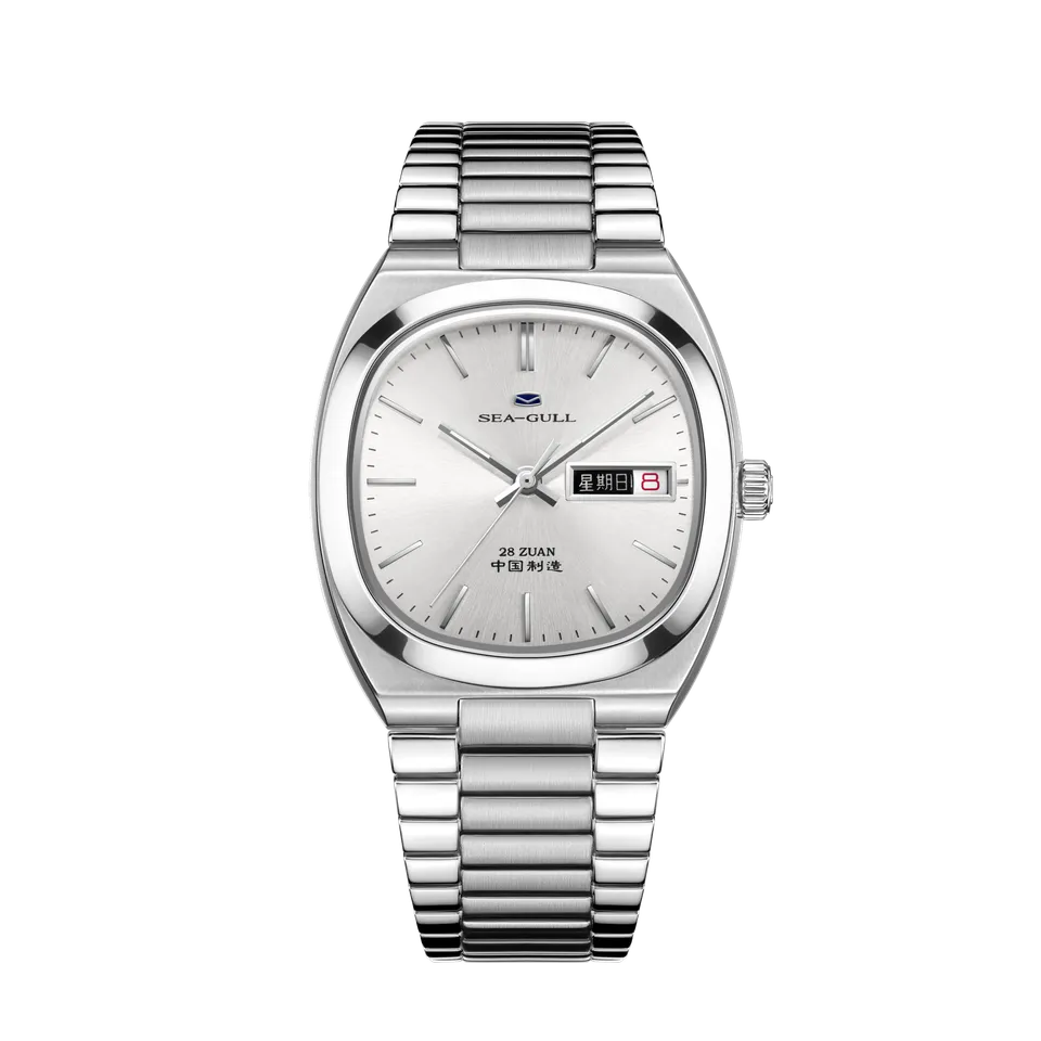 Sea-gull 826.12.1051 dressklokke automatisk hvit 34mm