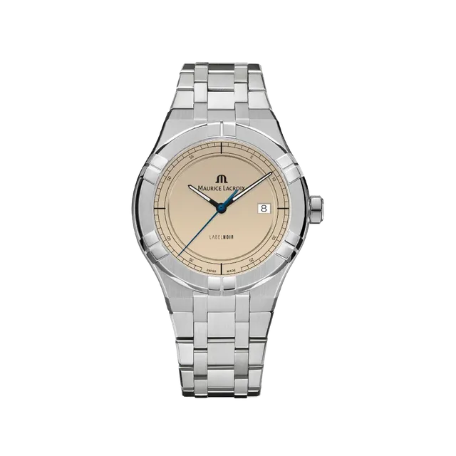 Label Noir Aikon Automatic 42MM klokke stål kremhvit