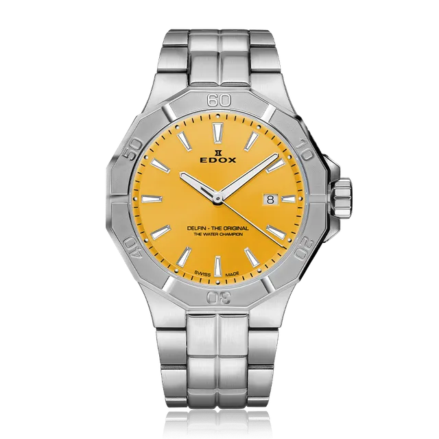 Edox Delfin Date herreklokke vanntett