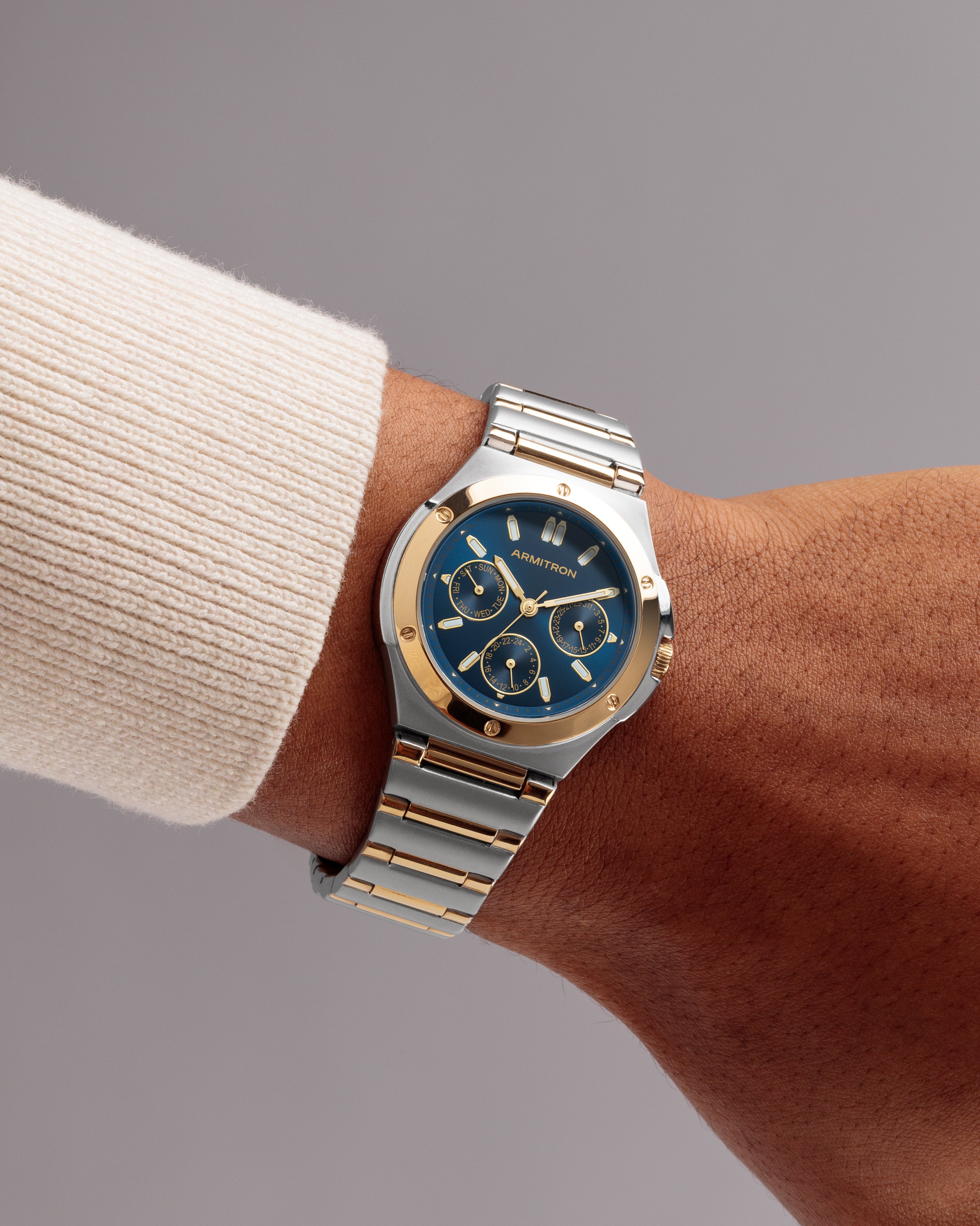 Armitron Parker herreklokke tofarget marine 38 mm