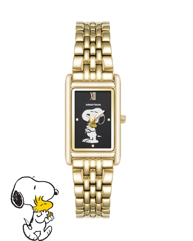 Armitron Peanuts Golden Hour 20mm dameklokke gull