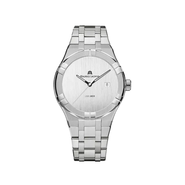Label Noir Aikon Automatic 42MM klokke stål sorte visere
