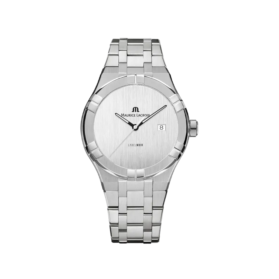 Label Noir Aikon Automatic 42MM klokke stål sorte visere