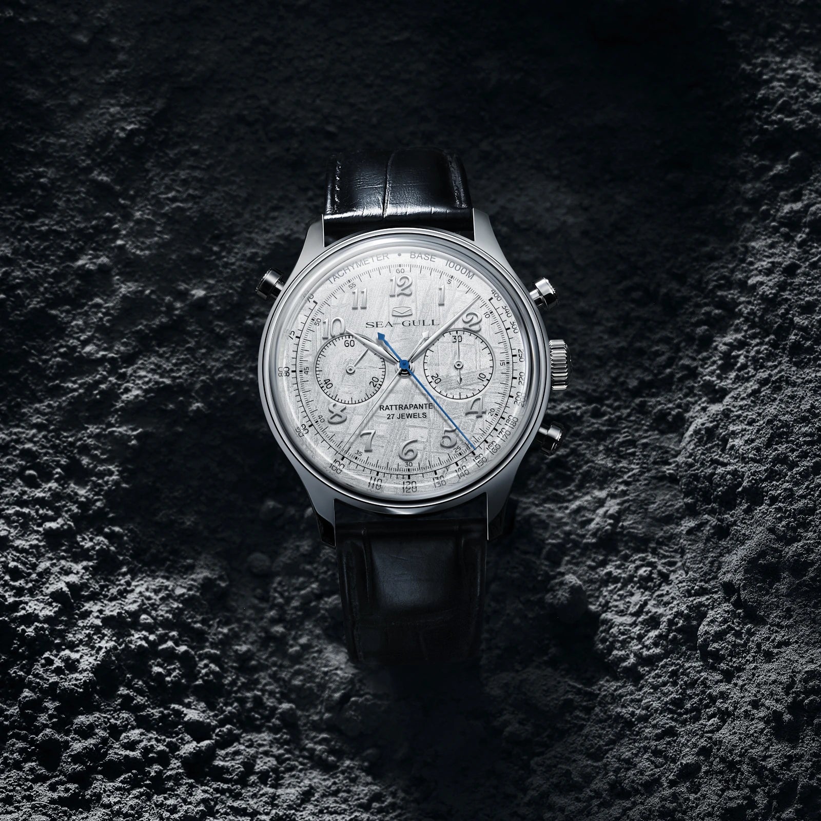 Sea-gull 418.43.1077 kronograf 42,5 mm meteoritt hvit