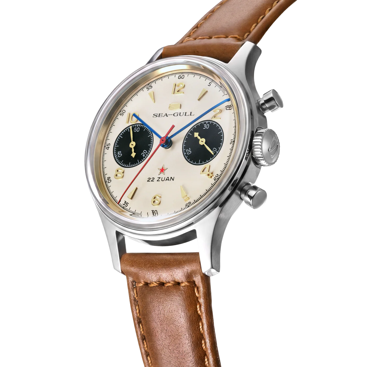 Sea-gull 1963 Polar Night Panda Eye 37,3mm kronograf