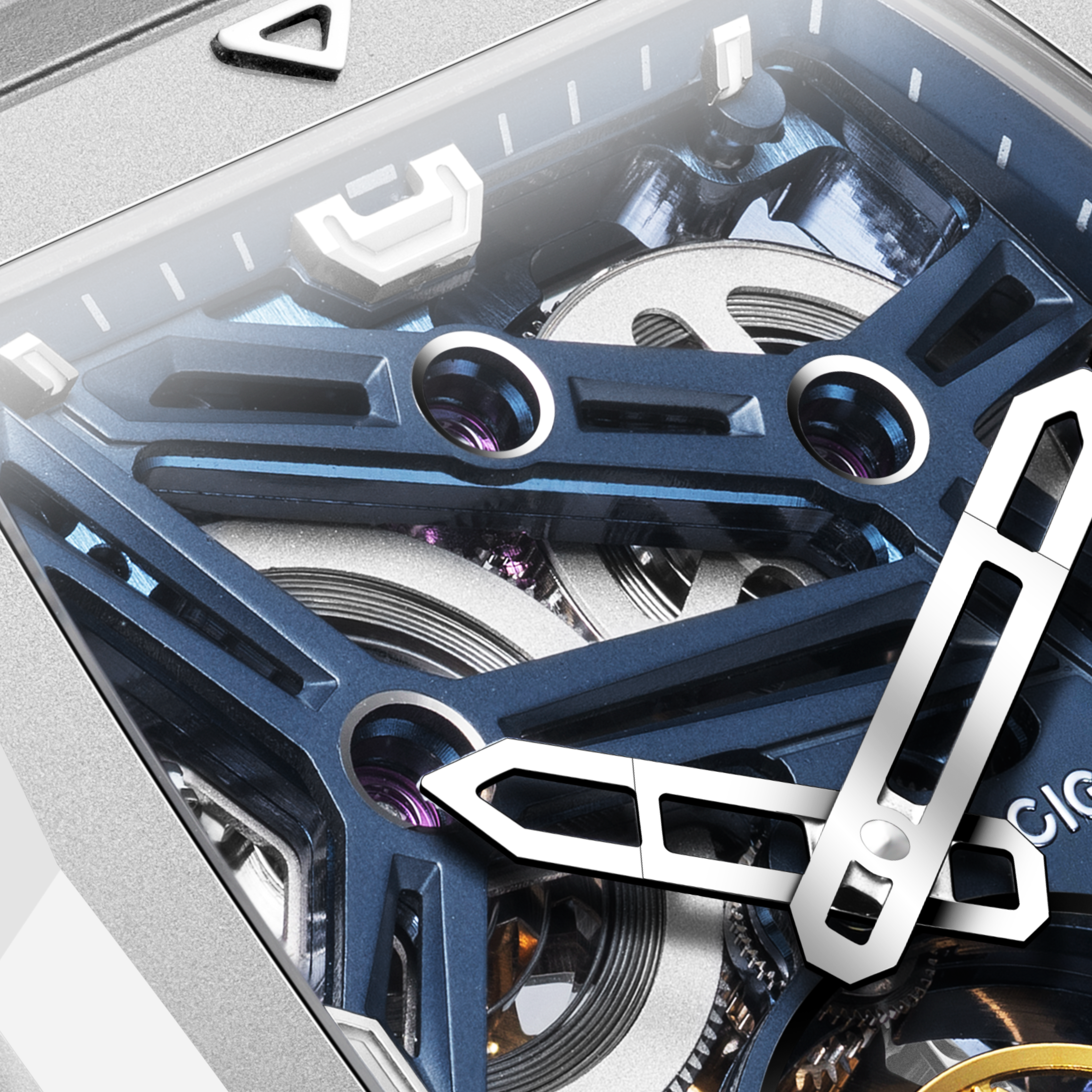 CIGA Design Hunter Tourbillon skjelett titan blå