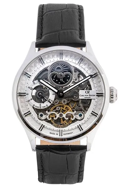 Carl von Zeyten Neustadt CVZ0008WHS armbåndsur skjelett 46 mm