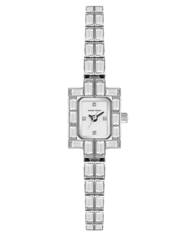 Armitron Ava dameklokke 18,4 mm sølv rektangulær