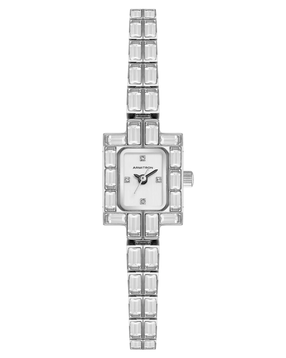 Armitron Ava dameklokke 18,4 mm sølv rektangulær