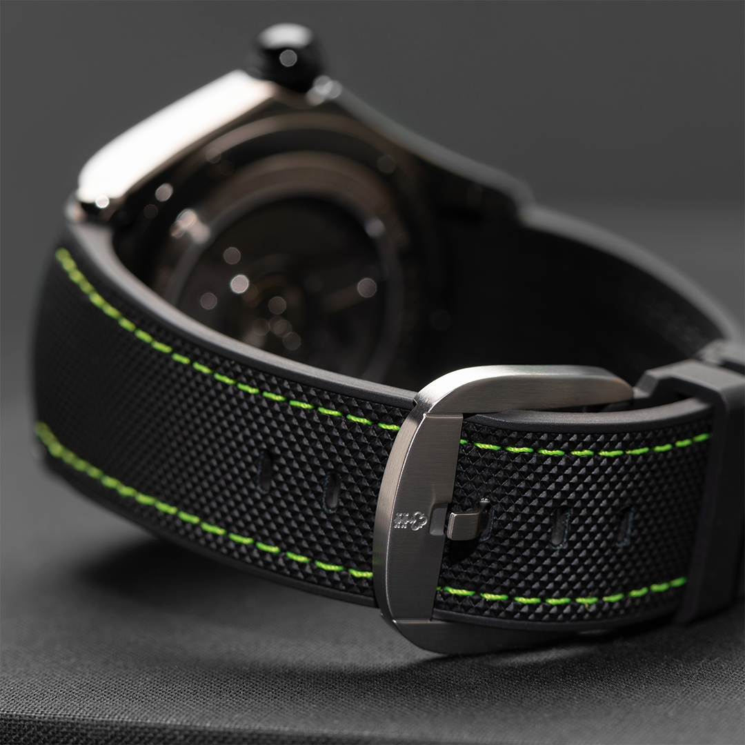 Label Noir Bubble 47 Central Tourbillon klokke neon grønn