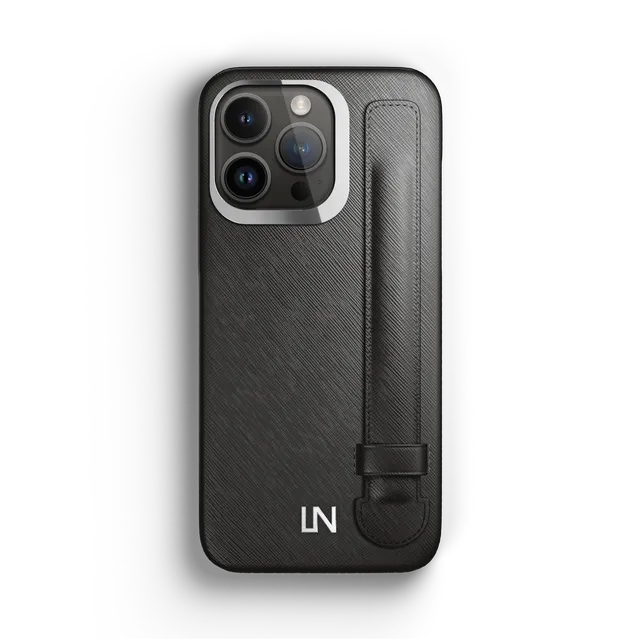 Label Noir iPhone 13 Pro Max deksel saffiano svart MagSafe