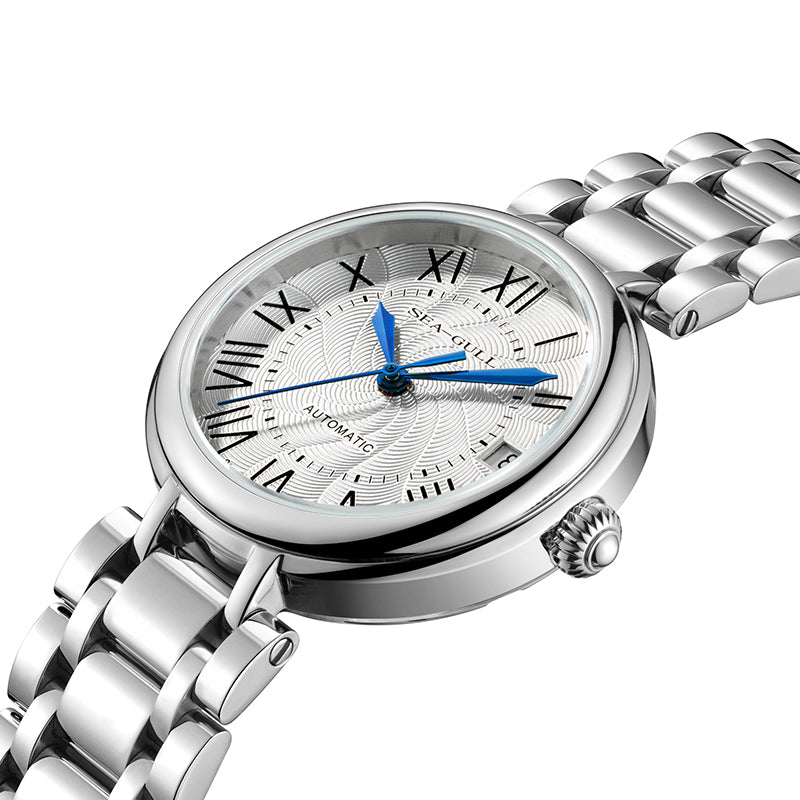 Sea-gull Lady 716.417L dameklokke hvit 32 mm romertall