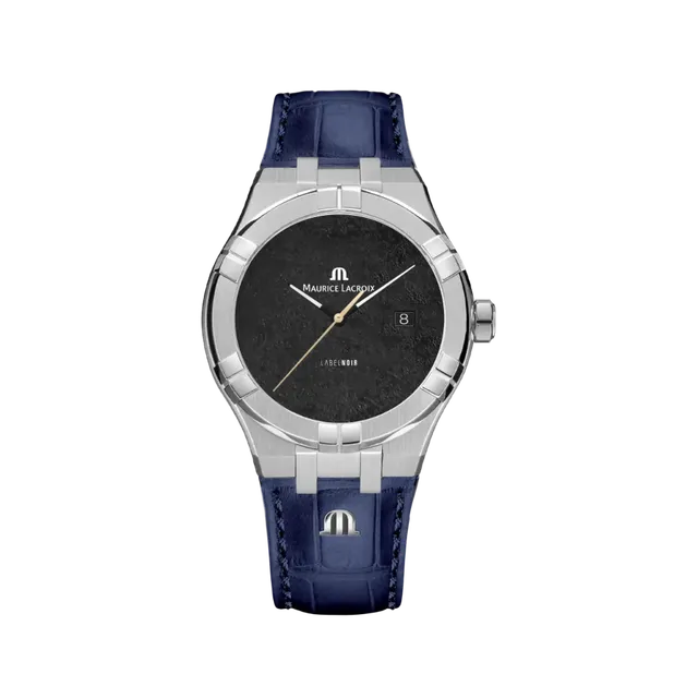 Label Noir Aikon Automatic 42MM klokke stål blått skinn