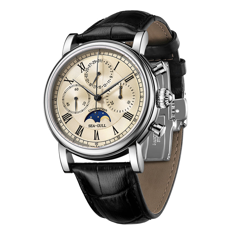 Sea-gull Extraordinary M199S kronograf 41 mm gul