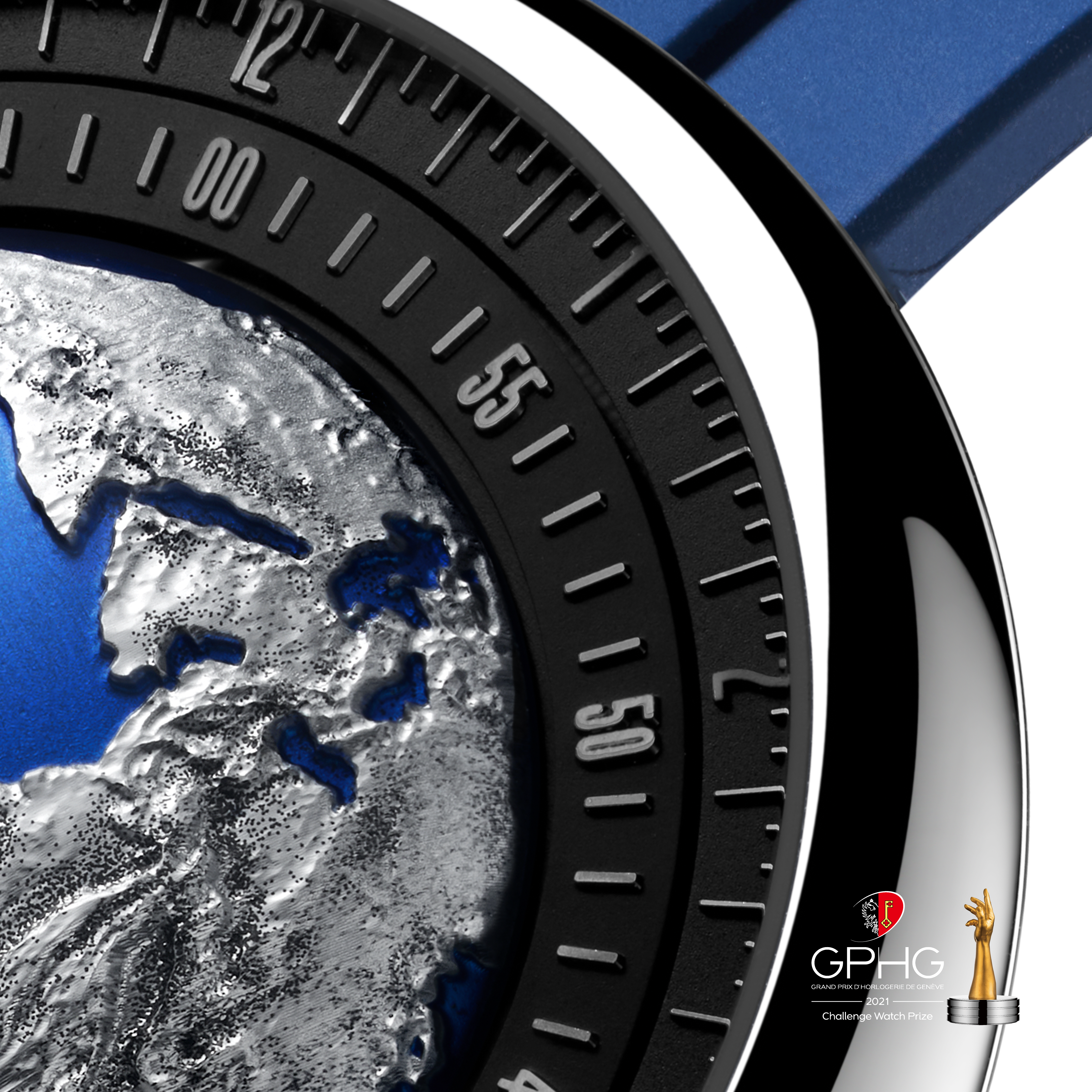 CIGA Design Blue Planet automatisk klokke 46mm stål blå