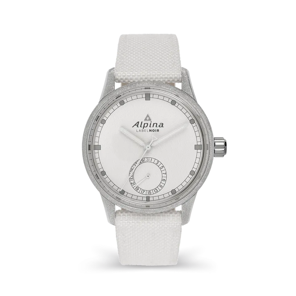 Label Noir Alpiner Manufacture Date klokke hvit 41,5 mm