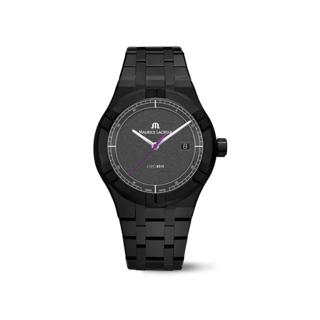 Label Noir Aikon Automatic 42MM klokke svart sunray lilla