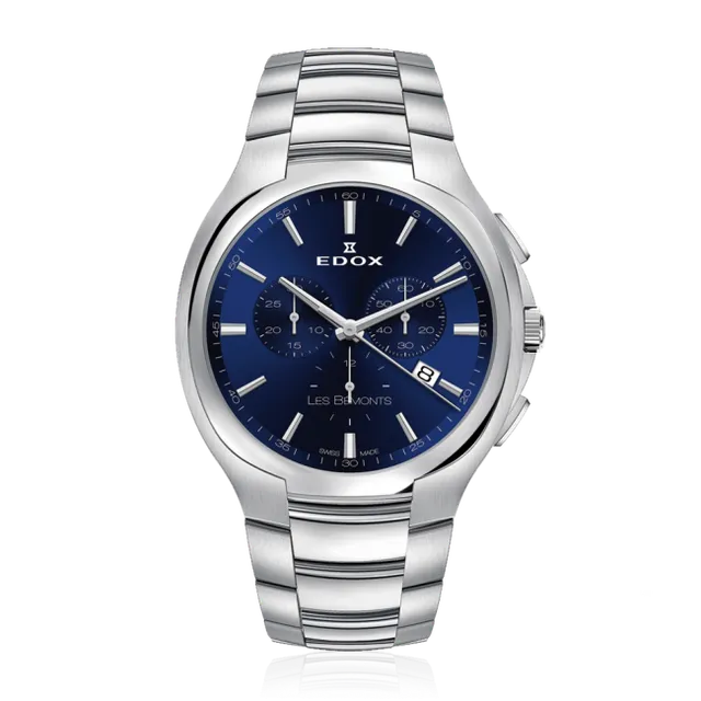 Edox Les Bémonts Ultra Slim Chronograph klokke kronograf