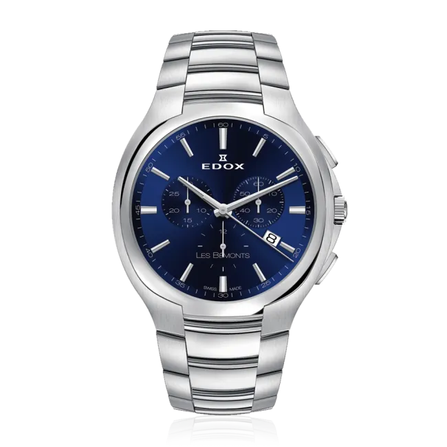Edox Les Bémonts Ultra Slim Chronograph klokke kronograf