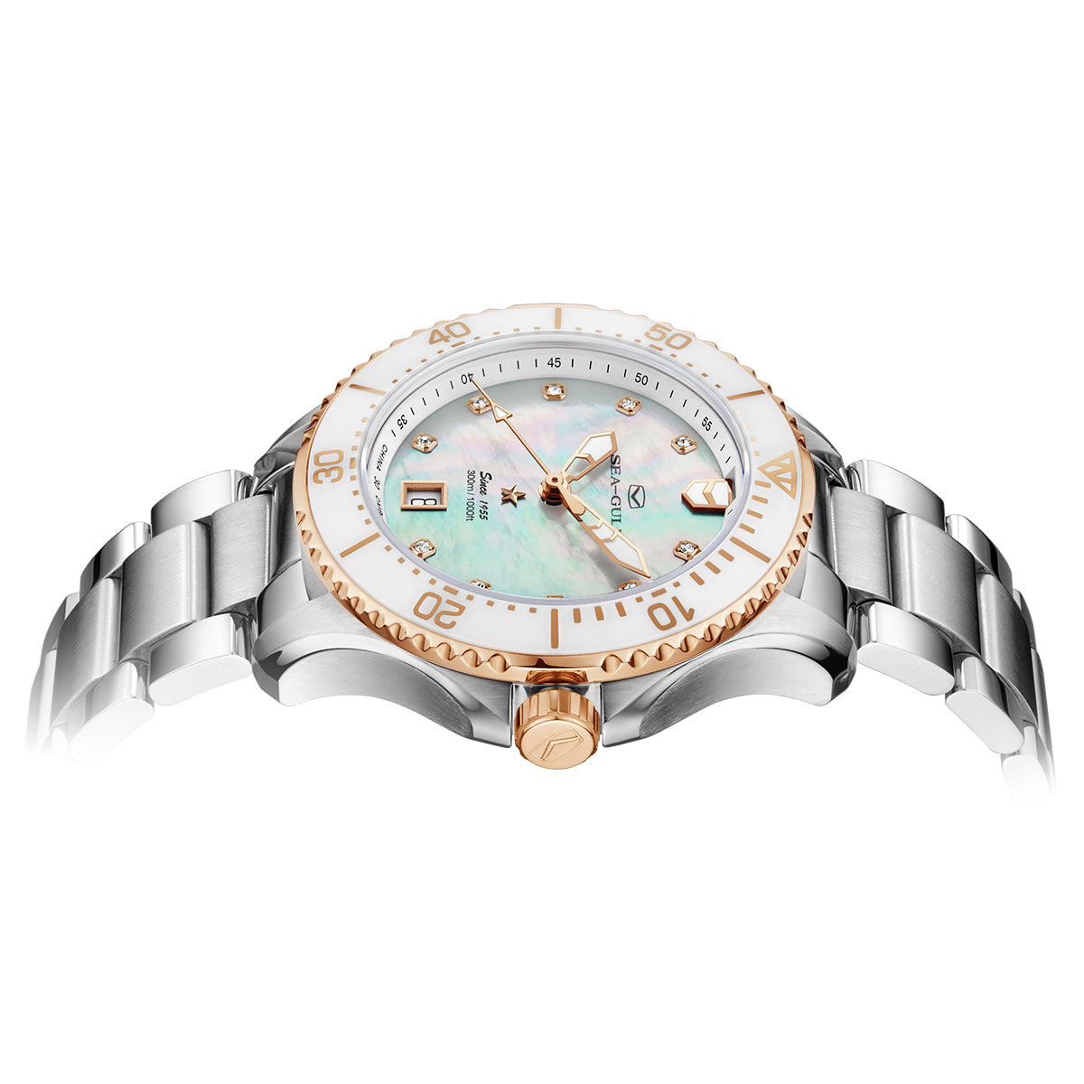 Sea-gull Ocean Lady 816.12.1211 dykkerklokke perlemor 40mm
