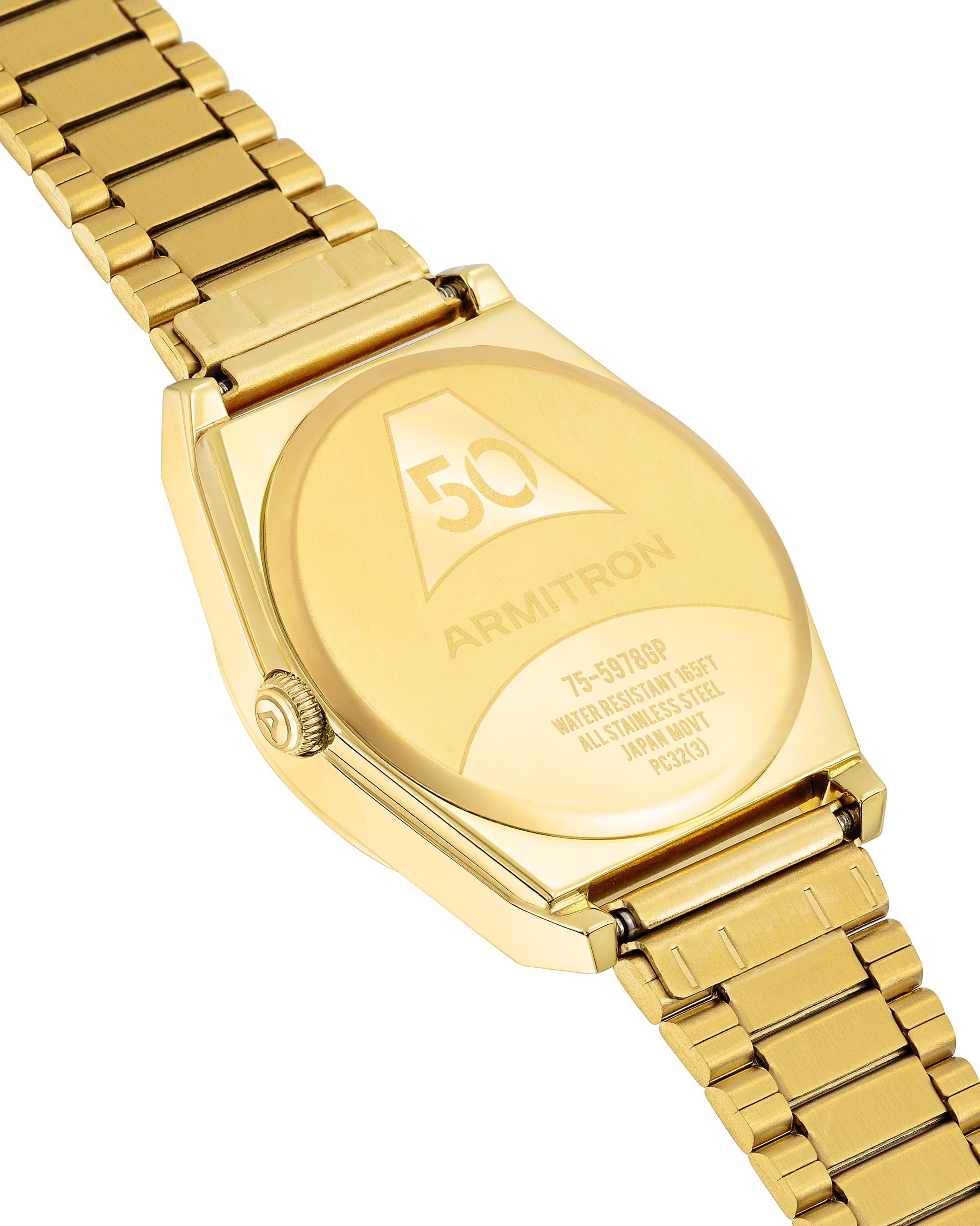 Armitron 1975 dameklokke 35 mm gull limited edition