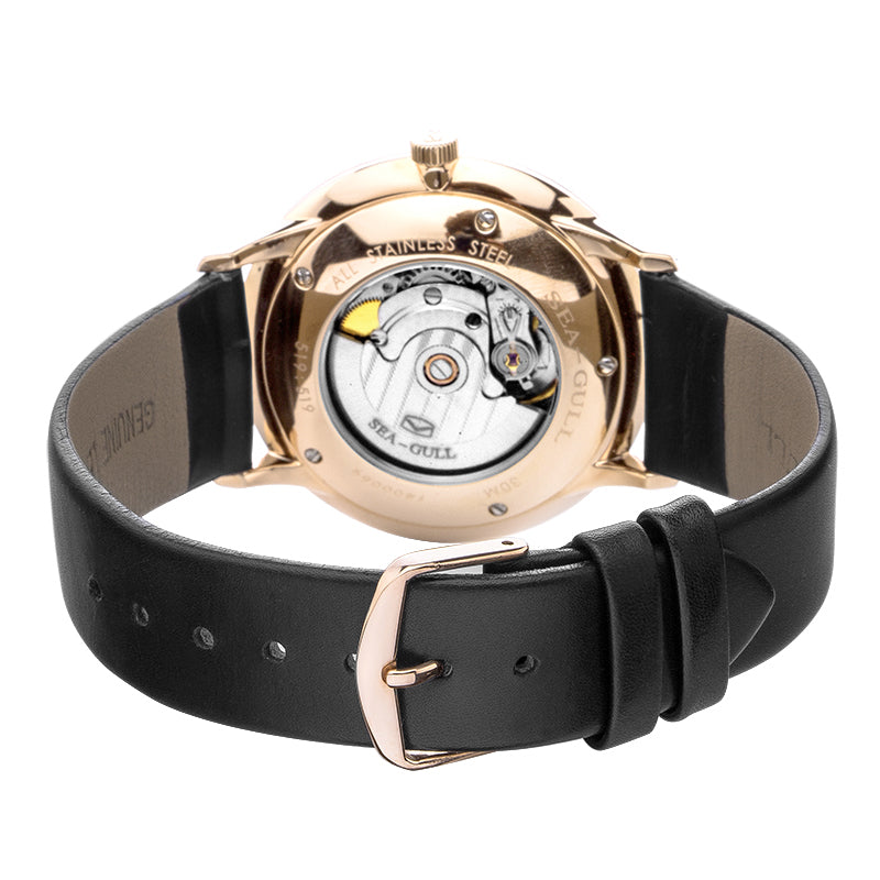 Sea-gull Bauhaus 519.519 herreklokke automatisk hvit 40mm