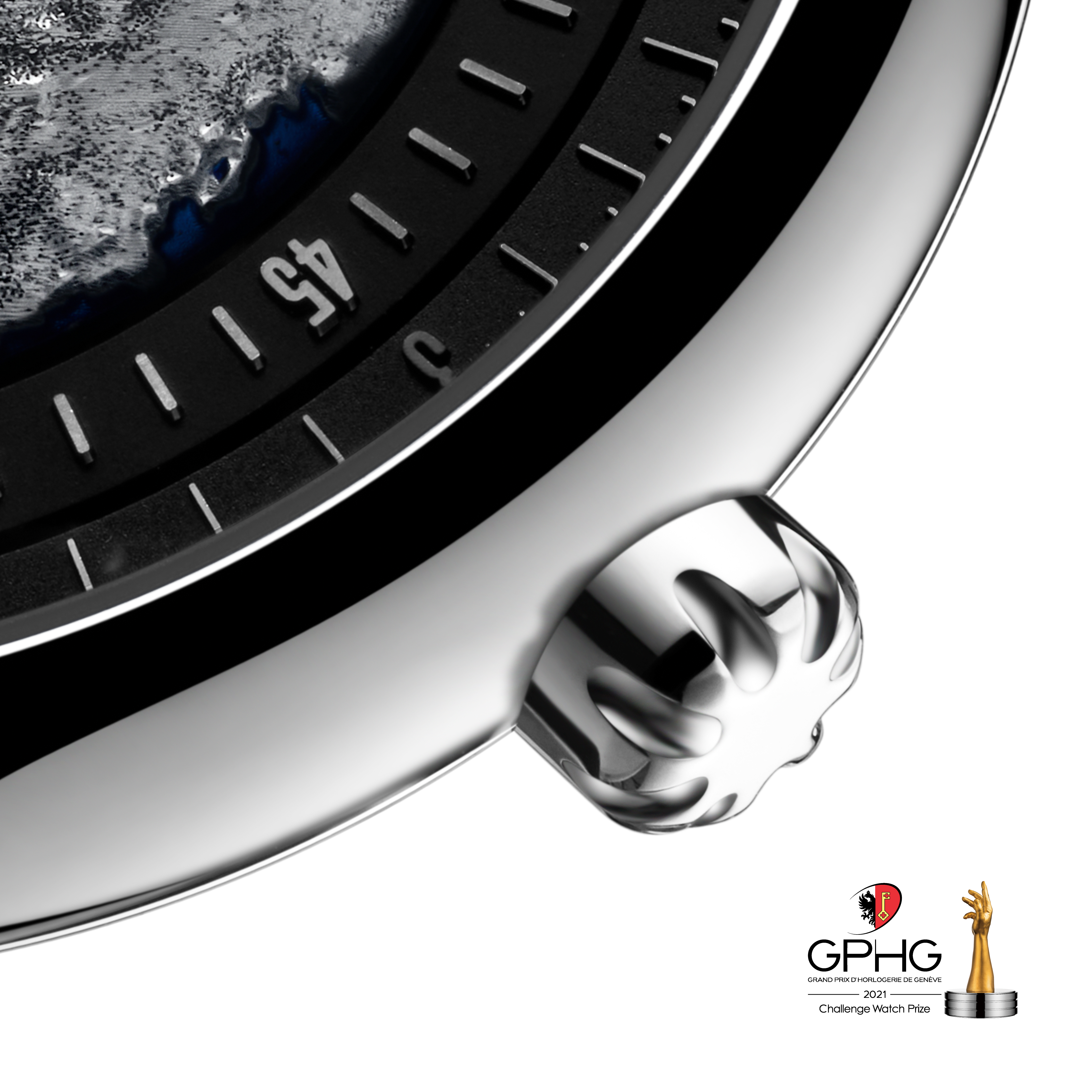 CIGA Design Blue Planet automatisk klokke 46mm stål blå
