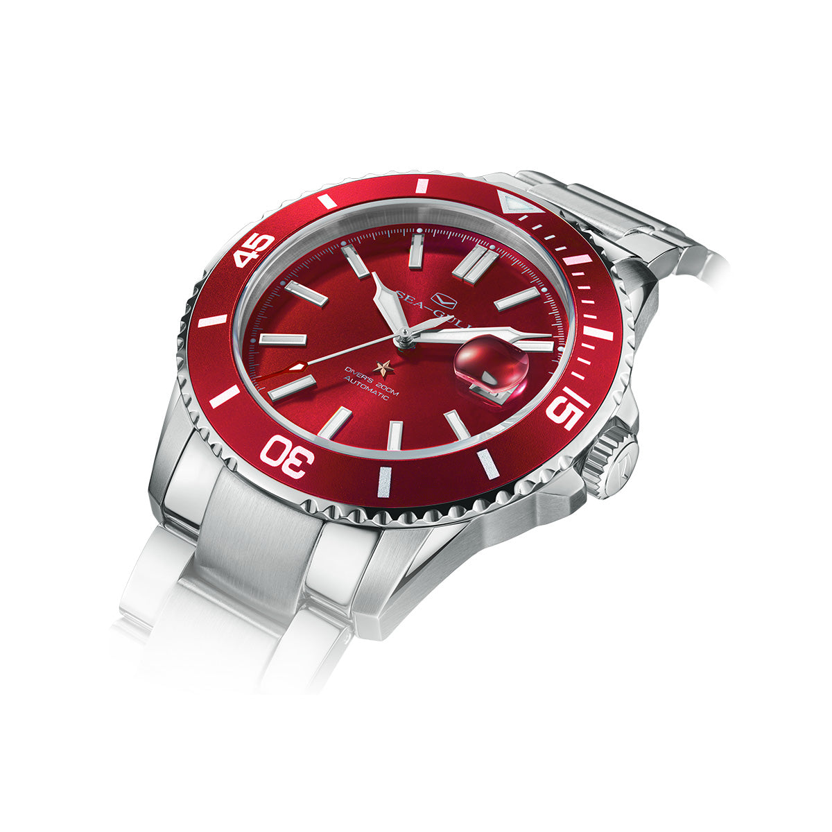 Sea-gull Ocean 816.52.1523 dykkerklokke rød 44 mm