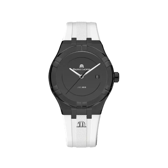 Label Noir Aikon Automatic 42MM klokke hvit gummirem